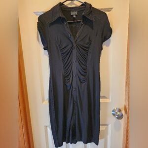 Pencil stretchy black dress